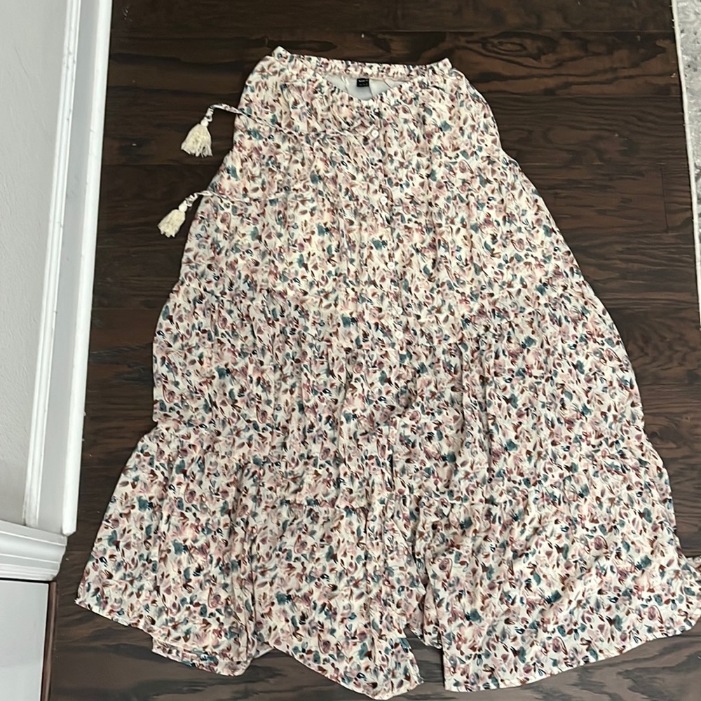 Floral midi skirt